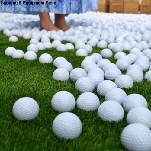 10PCS White PP Plastic Golf Ball Indoor Outdoor Practice Training Aids Golf Balls Sports Travel Accessories Wholesale