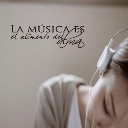 Spanish Quote Music Wall Sticker Wall Artist Residence Decoration Wallpaper Poster Living Room Bedroom Vinyl Art Murals Decals