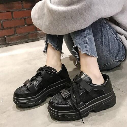 2021 spring and summer new ladies white shoes Korean fashion all-match thick-soled Harajuku casual sports shoes