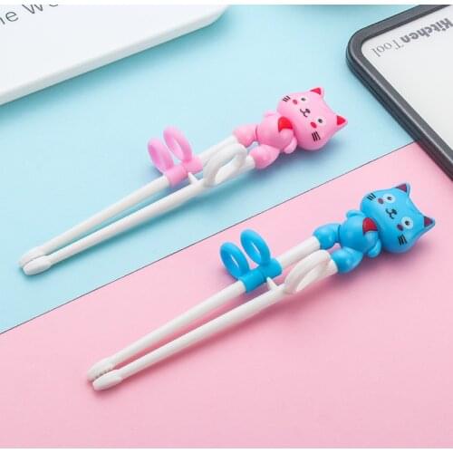 Cartoon Cat Animal Chopsticks 1 Pair of Childrens Diet Training Chopsticks Learn To Correct The Correct Use of Chopsticks