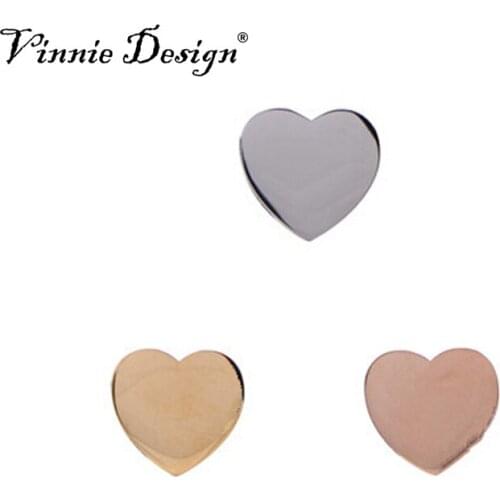 High Quality Stainless Steel Heart Slide Charms fit on 10mm Wide Keeper Wrap Bracelets can Engravable 10pcs/lot