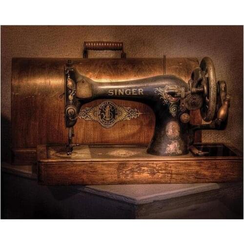 Full Square Drill 5D DIY diamond painting Singer Old Sewing Machines Diamond Embroidery Kits Cross Stitch For Room Decor C509