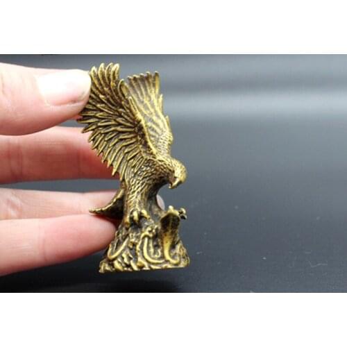 Elaborate Chinese Brass Eagle and Snake Auspicious Statue