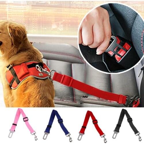 Adjustable Dogs Car Seat Belt Harness Puppy Cats Car Safety Seatbelt Lead Traction Rope Pets Supplies