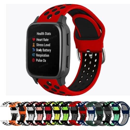 Watchband Silicone Strap for Garmin Venu Sq Music /Forerunner 245 245M 645 Sport Wristband Bracelet Colorful Replacement Correa