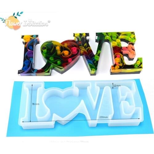 DIY LOVE Letter Silicone Mold Resin Casting Mold Fondant Mold Cake Decorating Tools