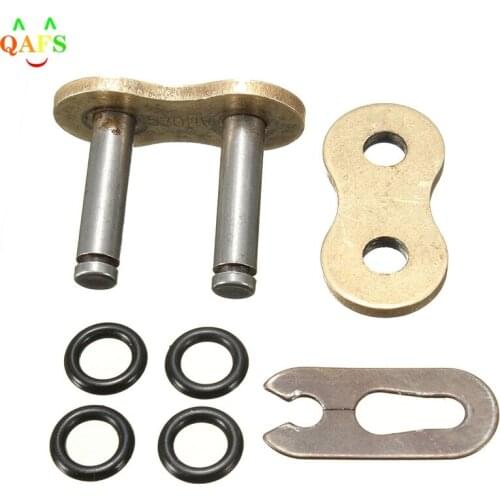 Connecting Master Links with O-ring Motor Chain Connector Joint Clip Lock Gold for ATV Motorbike Dirt Bike 530H Heavy Duty Chain