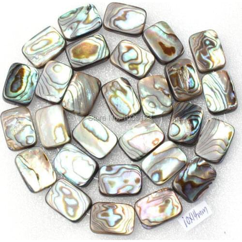 High Quality 10x14mm Natural Abalone Shell MOP Rectangle Shape Gems Loose Beads Strand 15" DIY Creative Jewellery Making w1949