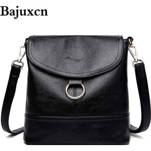 Female bag soft PU leather 2020 new luxury designer ladies one shoulder messenger bag multi-layer bucket bag red main hot sale