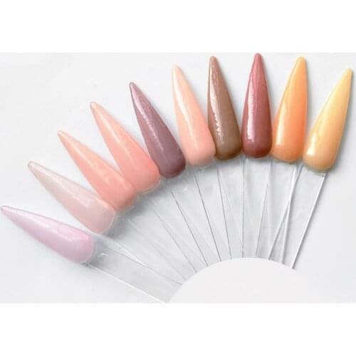 10 Bottles/Set Nude Color Nail Art Acrylic Powder Different 10 Colors/Kit 1Oz Dipping Builder Polymer Acrylic Powder Bulk Ta#076