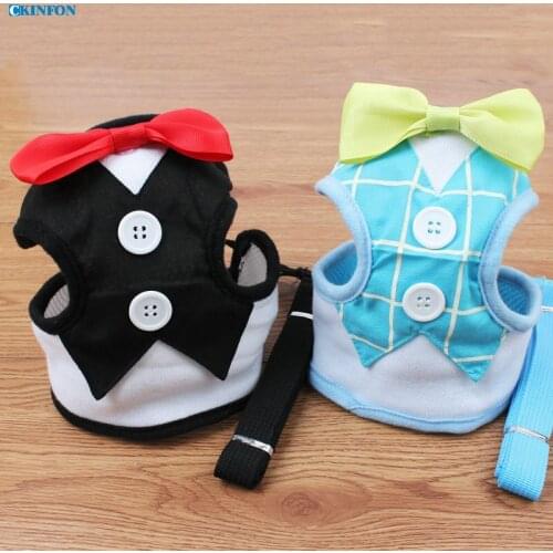 100Pcs/Lot A Tie Coat Style Dress Harness Pet Traction Rope Dog Chain Belt