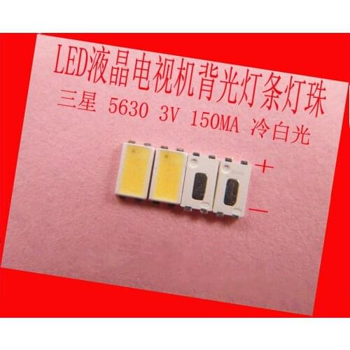100piece/lot FOR repair Samsung Sharp Sony LCD TV LED backlight Article lamp SMD LEDs 5630 3V Cold white light emitting diode