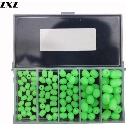 100pcs Hard Glowing Fishing Beads Floats Round Stopper Luminous Bulk Float for Fish Night Accessories Float Lure Tackles 5-10mm