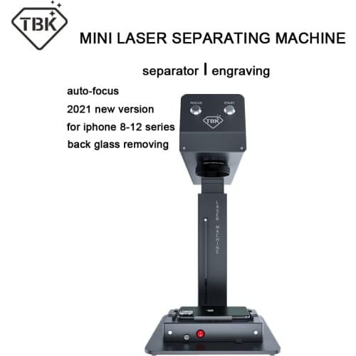 2021 New Release TBK-958M MINI Laser Separating Engraving Machine For Iphone 8 X 11 12 Back Cover Glass Removing Auto-Focus