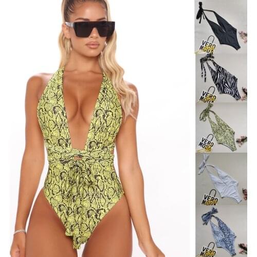 2021 Sexy Printing Swimsuit One-piece Swimsuit Women Swimwear Female Push up Bikini Set Swimming Wear for Bathing Suit Swimsuits