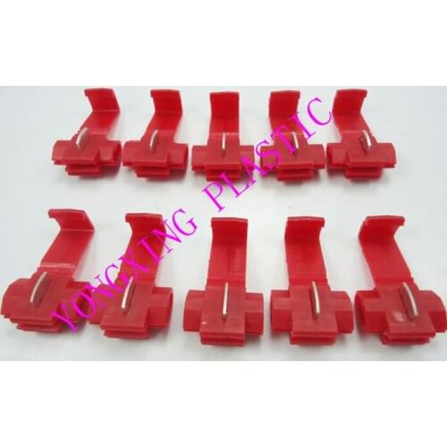 25 pieces/lot nylon quick splice terminal 22-18 AWG red color opp bag terminal block wire connector