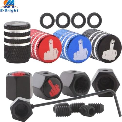 4pcs Car Tire Valve Stem Caps Aluminum Theftproof Wheel Tires Valves Tyre Stem Anti-theft Cap Wheel Universal for Cars SUV