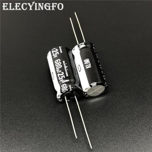 5pcs/50pcs 680uF 25V NICHICON KL 12.5x25mm 25V680uF Low Leakage Current Aluminum Electrolytic Capacitor