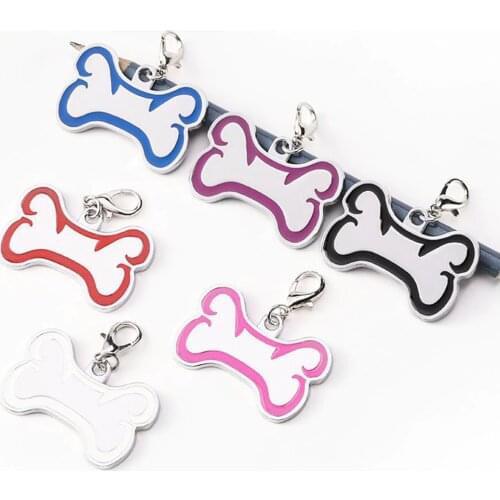 500pcs/lot Zinc Alloy Bone Dog Tags Blank Pet ID Tags 45*29mm Factory Wholesale