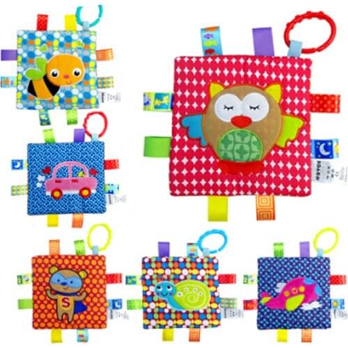 Newborn Baby Appease Towel Grasping Soft Comforting Animal Plush Doll Infant Toys Baby Hand Towel Rattle Toys K0208