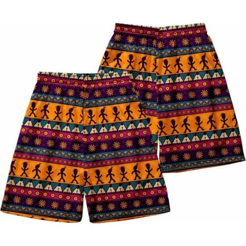 African Clothes for Men Bazin Rich Vintage Print Trousers Fashion Kanga Clothing 2021 Summer New Dashiki Loose Casual Pants