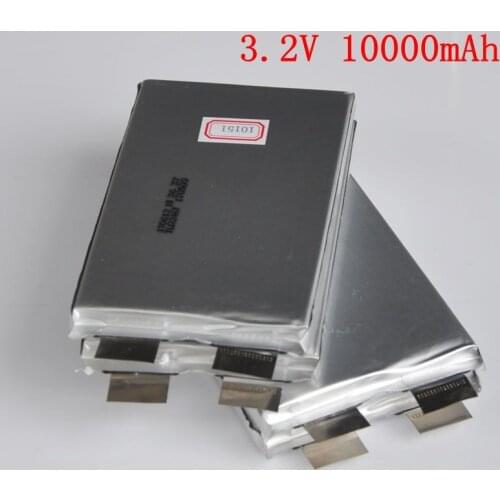 GTF 3.2V 10Ah 4pcs LiFePO4 Rechargeable Battery lithium ion polymer cell For 24V 12V 36V E-bike Power solar light 3.2V 10000mAh