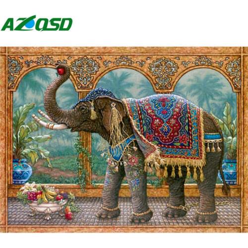 AZQSD Diamond Painting Elephant Diamond Embroidery Sale Animal Picture Of Rhinestones Handmade Home Decor Gift 5d Diy Needlework