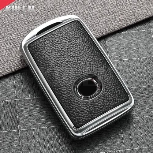 TPU Leather Type Car Smart Key Case Cover For Mazda Alexa CX-30 CX-3 CX-5 CX-7 CX-9 CX-4 3 Button Protector Shell Accessories