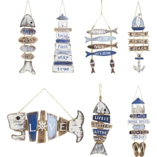 Hanging Sign Wooden Fish Signs Home Decorations Wood Pendant Door Decoration Festival Ornament Wooden Door Decorations