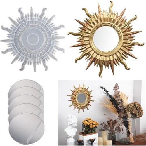 DIY Crystal Epoxy Sun Moon Mirror Sunglasses Nordic Style Home Wall Decoration Silicone Mold Jewelry Bandeja Para Tortas