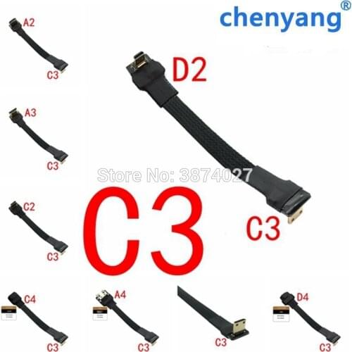 FPV 10cm 15cm 20cm 30cm 50cm FPC Ribbon Flat Mini HDMI- compatible 2.0 shielding Cable for HD Multicopter Aerial Photography