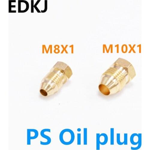 10 Pcs M8/M10X1 Oil Separator Plug Plug Lubricating Oil Line Oil Plug Oil Pipe Joint Copper Pipe Nylon Pipe