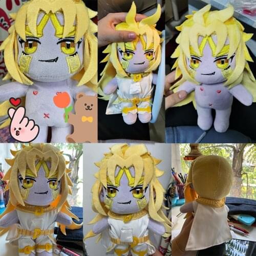 Anime JoJos Bizarre Adventure Stone Ocean DIO Cute Plush Doll Change Suit Dolls Dress Up Clothing Toys Cosplay Xmas Gift 20CM