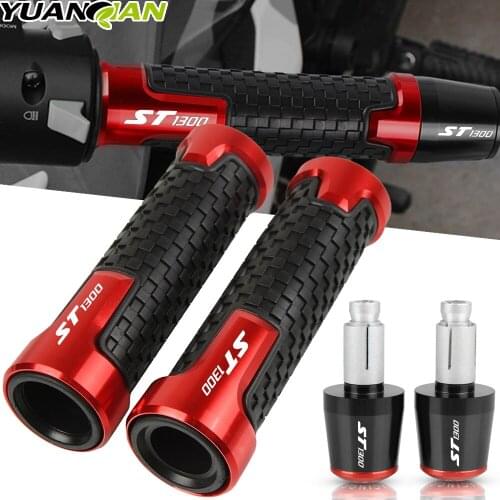 Motorcycle CNC 7/8" 22MM Handlebar Grips Handle Bar Cap End Plugs For Honda ST1300 ST 1300 2003-2015 2004 2005 2006 2007 2008 09