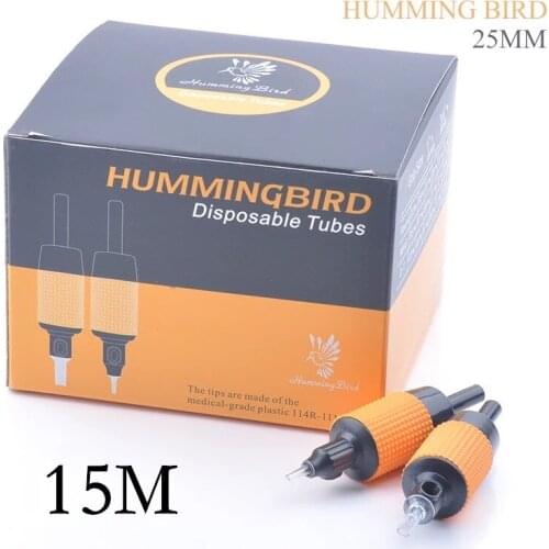 15 Flat/Magnum Tattoo Hummingbird Disposable Grip/Tube Combo Machine Kit Set Supply 20PCS 1"(25mm)