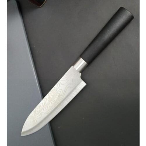 Kitchen Knife Set Stainless Steel PP Handle Laser Pattern Bone Chopping Knives Slicing Knifes Kitchenware Easy To Use