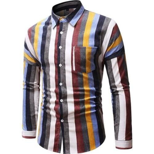 New Fashion Casual Button Down Lapel Neck Plaids Checks Flannel Shirts Men/Women Long Sleeve Striped Cotton Shirts Tops Blouse