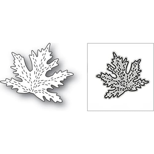 New Autumn Stitched Maple Leaf 2020 Metal Cutting Dies for DIY Scrapbooking and Card Making Decorative Embossing Craft No Stamps