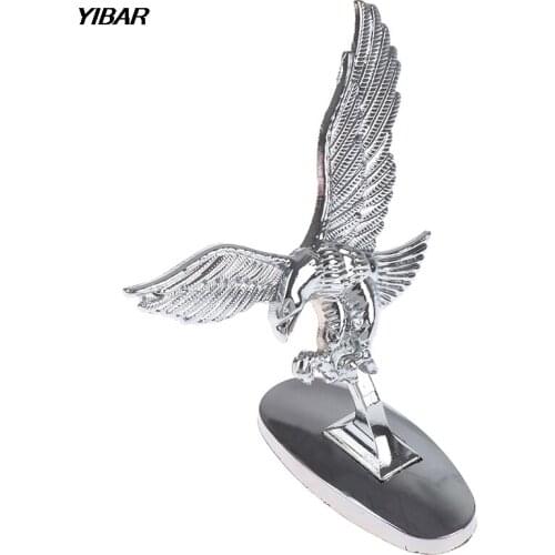 Car Front Cover Chrome Hood Ornament Badge 3D Emblem Angel Eagle For Auto Car