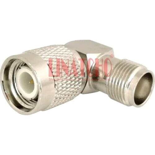 Turn a Corner 50 OHM Brass Connector TNC Male Plug to TNC Female Jack 90 Degree Right Angle Adapter