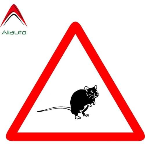 Aliauto Warning Car Sticker Creative Funny Rat Animal Decal Accessories PVC for Mazda Cx 5 Vw Golf 5 Nissan Juke Logan,13cm*11cm