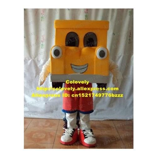 Happy Yellow Automobile Auto Tractor Agrotractor Agricultural Vehicles Mascot Costume Yellow Head Black Eyes No.4832 FS