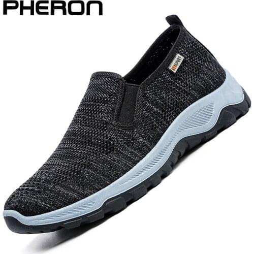 Mesh Men Shoes Summer Lightweight Sneakers Men Outdoor Casual Walking Shoes Breathable Slip on Mens Loafers Zapatillas Hombre