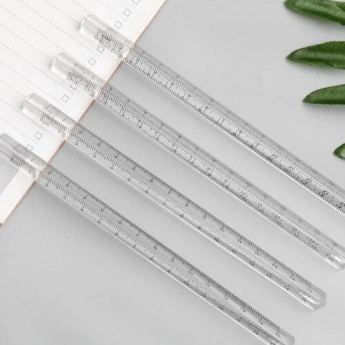 Scale Ruler Clear Scale Print Long Lasting Transparent Triangle Student Scale Rulers for Architects
