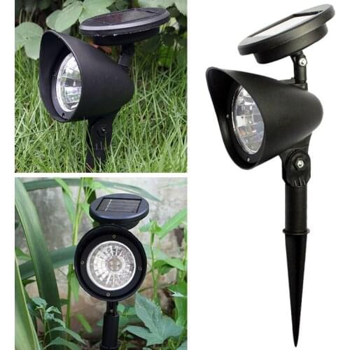 2Pcs/Set 4LED Solar Powered Spotlight IP44-Rated Waterproof For Garden Landscape Lawn Yard Path Spot Light Decor Dropshipping