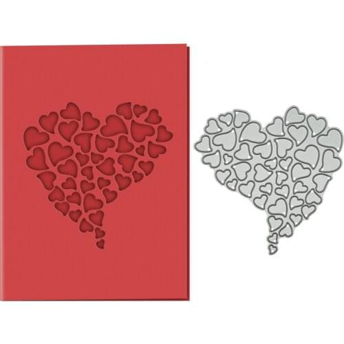 Hollow Out Heart Shape Metal Cutting Dies Scrapbooking Card Cover Paper Die Cutter Mold DIY Invitation Card Scrapbook Material
