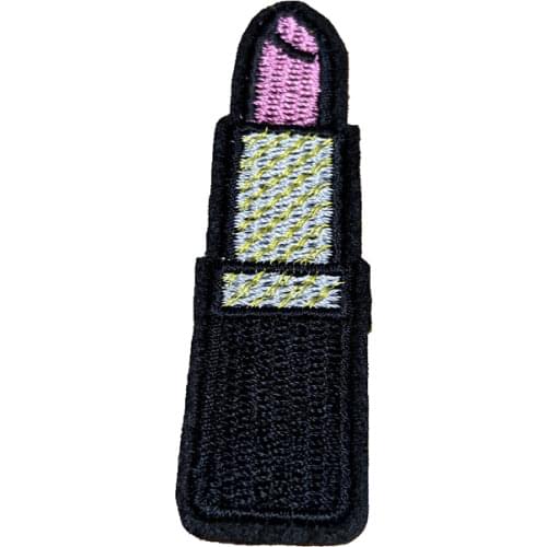 WUYUCONG 2020 New Pink Lipstick Patches Iron on Lipstick Embroidered Applique DIY Small Patch for Clothes Shoes Bags 10pcs/lot