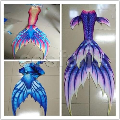 Customized 2021 Adult Women Mermaid Tails for Swimming Kids Girls Mermaid Swimsuit WIth Monofin Fin Swimmable Cosplay Costume