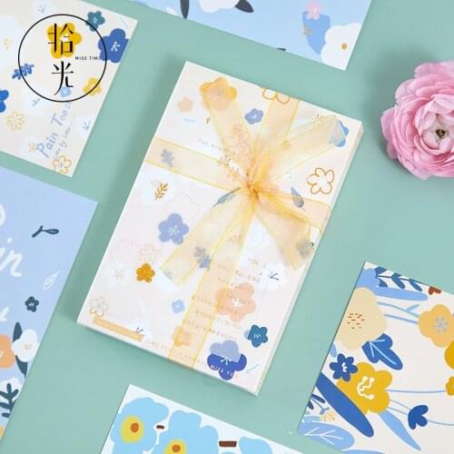Novelty Bluebird and Poem Postcard DIY illustration Greeting Cards Message Card Journal Decoration 30Pcs/Lot