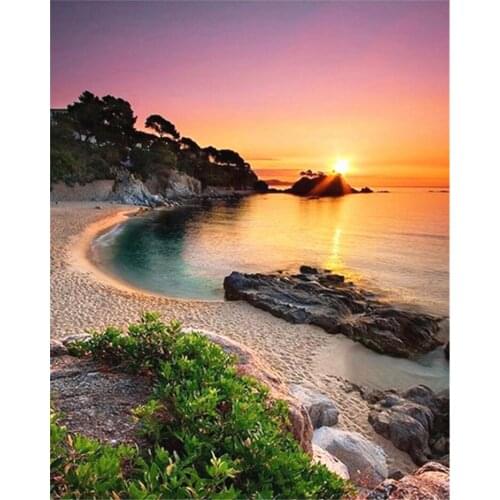 Canvas Size 5D Diy Diamond Painting Cross Stitch Kit Diamond Mosaic Embroidery " Landscape " Painting Square/Round Drill Gift